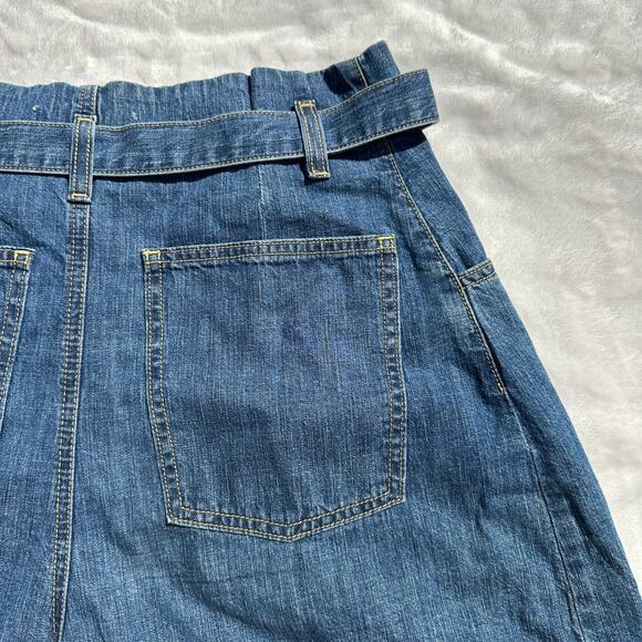 Rachel Comey Irolo Denim Shorts Wide Leg Knee Length Belted Jeans Sz 2 EUC $325 - Picture 14 of 16
